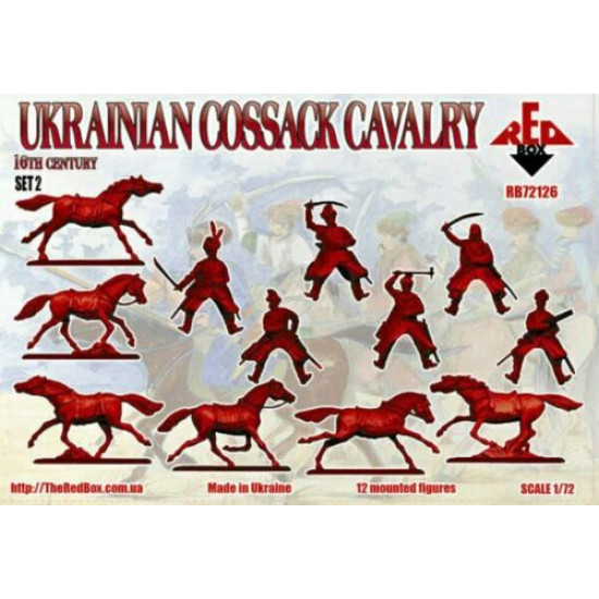 UKRAINIAN СOSSACK CAVALRY 16 CENTURY SET 2 PLASTIC KIT 1/72 RED BOX